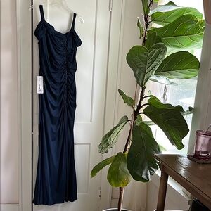 Elegant Navy Blue Women's Dress